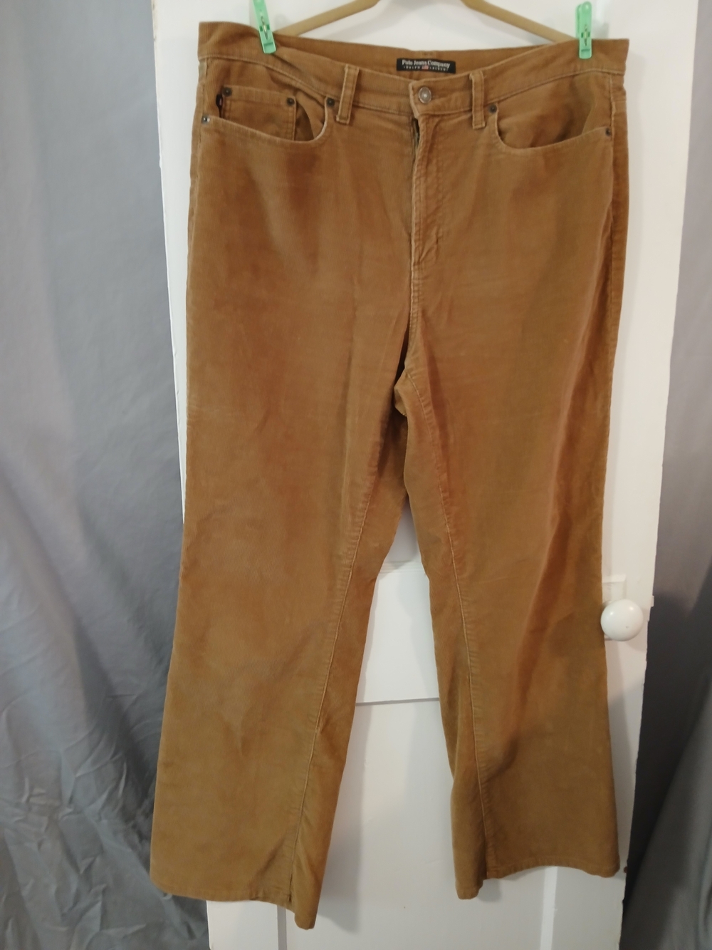 Polo by Ralph Lauren Corduroy Wide-Leg Jeans in Camel Brown[193]